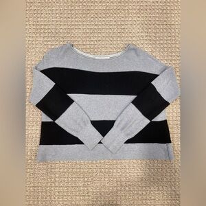 Victoria's Secret Black and Gray Striped Sweater